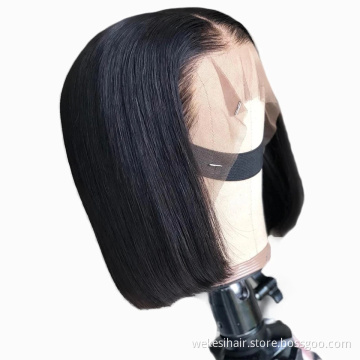 wholesale virgin hair vendors 100% Virgin Brazilian Hair cuticle aligned 13x4 frontal bob wigs natural human hair short Wig